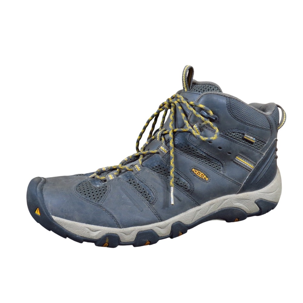 KEEN Utility Lansing Mid Mens Steel Toe Work Boot Size 15 Waterproof Raven Gray